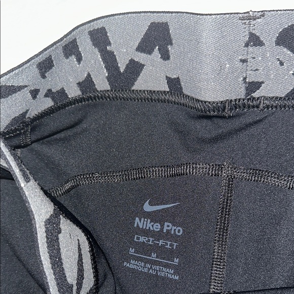 Nike Black, Gray, and Green Pro Compression Dri Fit Shorts - Picture 5 of 5